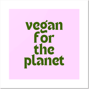 Vegan For The Planet Typography Design Posters and Art